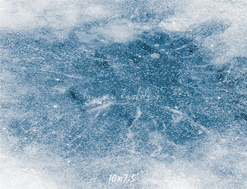 White And Blue Ice Lake Water Abstract Backdrop - Layoris