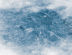 White And Blue Ice Lake Water Abstract Backdrop - Layoris