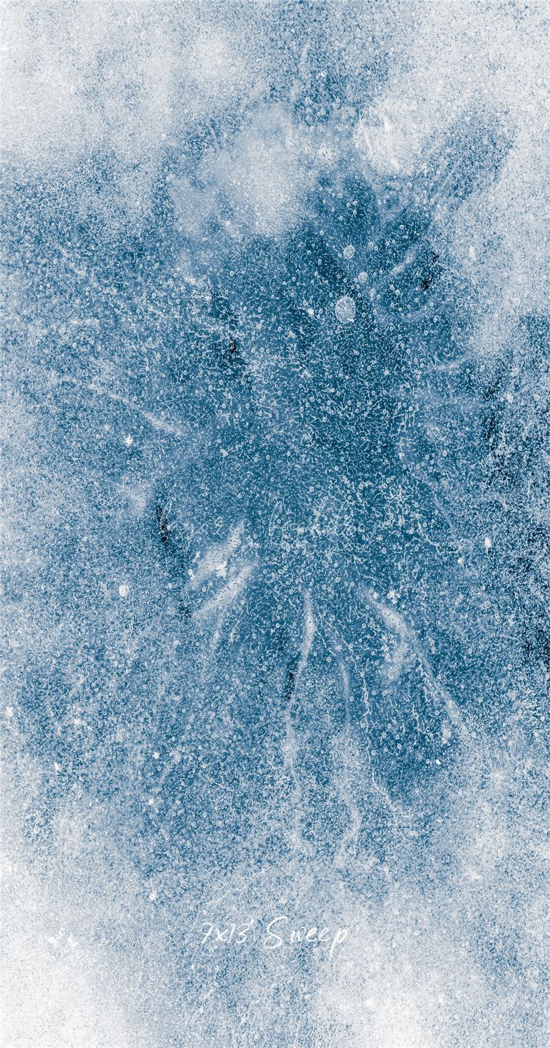 White And Blue Ice Lake Water Abstract Backdrop - Layoris