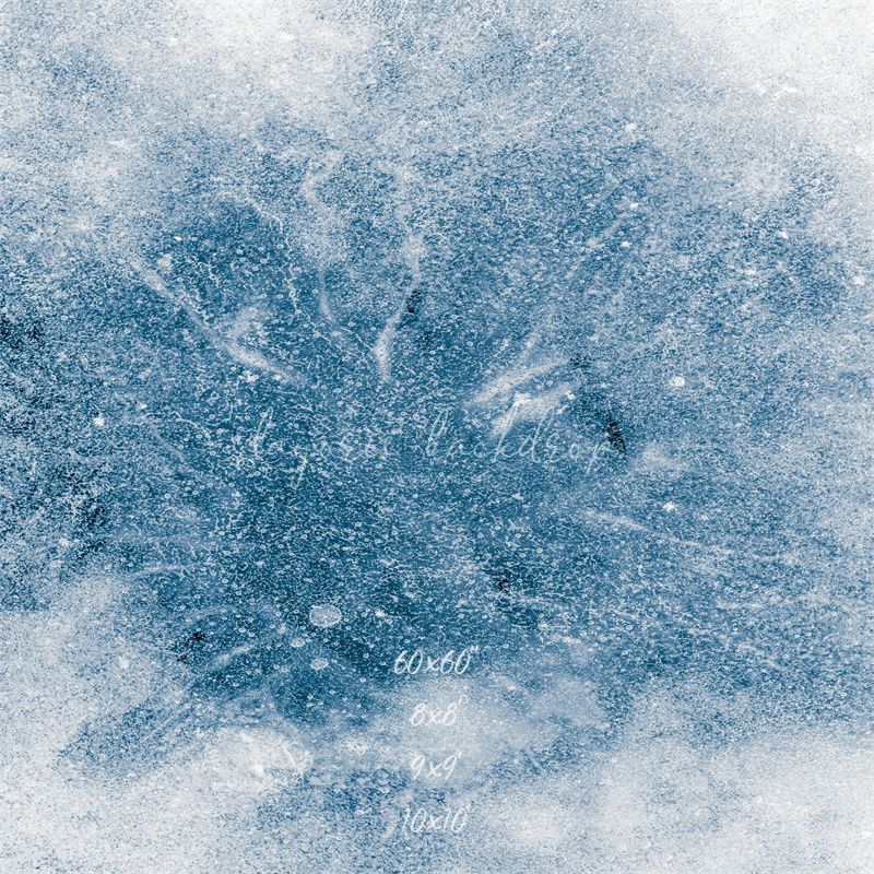 White And Blue Ice Lake Water Abstract Backdrop - Layoris