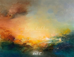 Fine Art Cloud Orange Blue Fusion Photo Backdrop - Layoris