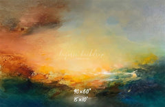 Fine Art Cloud Orange Blue Fusion Photo Backdrop - Layoris