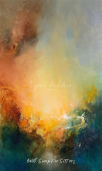Fine Art Cloud Orange Blue Fusion Photo Backdrop - Layoris