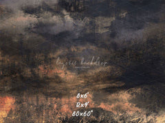 Black Orange Vintage Wall Photography Backdrop - Layoris