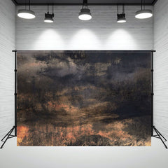 Black Orange Vintage Wall Photography Backdrop - Layoris