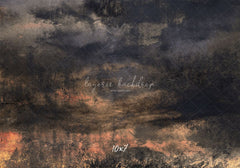 Black Orange Vintage Wall Photography Backdrop - Layoris