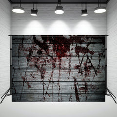 Layoris Bloody Wooden Board Halloween Backdrop
