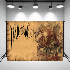 Layoris Retro Monster Halloween Party Backdrop