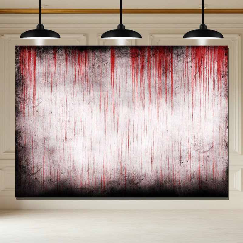 Layoris Scary Bloody Cement Wall Halloween Backdrop