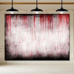 Layoris Scary Bloody Cement Wall Halloween Backdrop