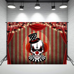 Layoris Spooky Clown Stage Mouse Halloween Party Backdrop
