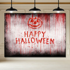 Layoris Dirty Wall Bloody Graffiti Happy Halloween Backdrop