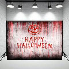 Layoris Dirty Wall Bloody Graffiti Happy Halloween Backdrop