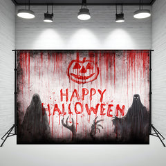 Layoris Ghost Bloody Graffiti Happy Halloween Backdrop