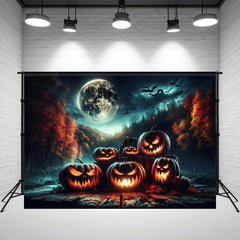 Layoris Giant Moon Pumpkin Spooky Halloween Backdrop
