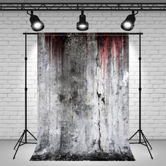 Layoris Dirty Bloody Cement Wall Halloween Backdrop