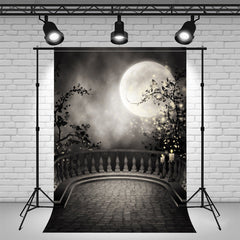 Layoris Giant Moon Terrace Night Halloween Backdrop