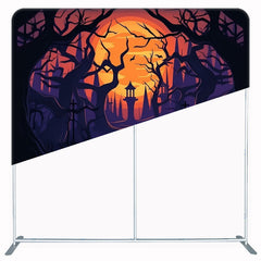 Dead Tree Pumpkin Halloween Double Sided Backdrop - Layoris