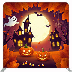 Leaf Castle Pumpkin Square Double Sided Backdrop - Layoris