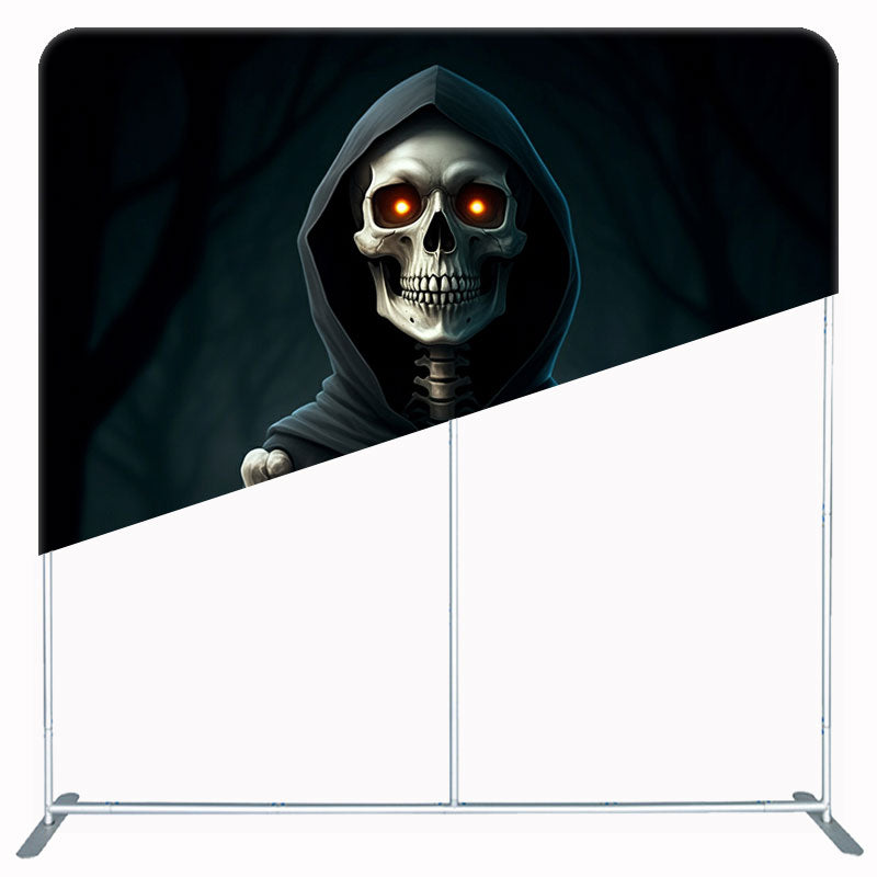 Red Eyed Skull Halloween Square Ouble Sided Backdrop - Layoris