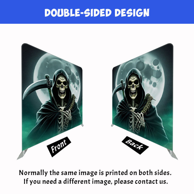 Horror Ghost Moon Square Double Sided Backdrop - Layoris