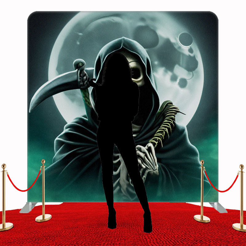Horror Ghost Moon Square Double Sided Backdrop - Layoris