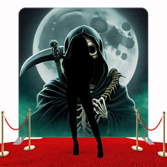 Horror Ghost Moon Square Double Sided Backdrop - Layoris