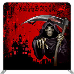 Grim Reaper Horror Red Halloween Double Sided Backdrop - Layoris