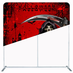 Grim Reaper Horror Red Halloween Double Sided Backdrop - Layoris