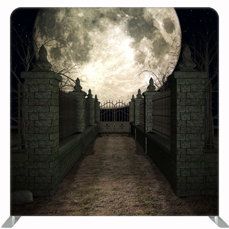 Giant Moon Brick Square Double Sided Halloween Backdrop - Layoris