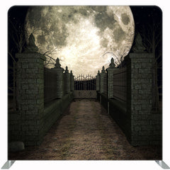 Giant Moon Brick Square Double Sided Halloween Backdrop - Layoris