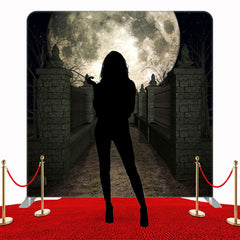 Giant Moon Brick Square Double Sided Halloween Backdrop - Layoris