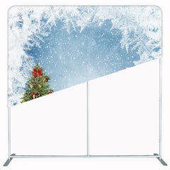 Snowy Christmas Tree Square Double Sided Backdrop - Layoris
