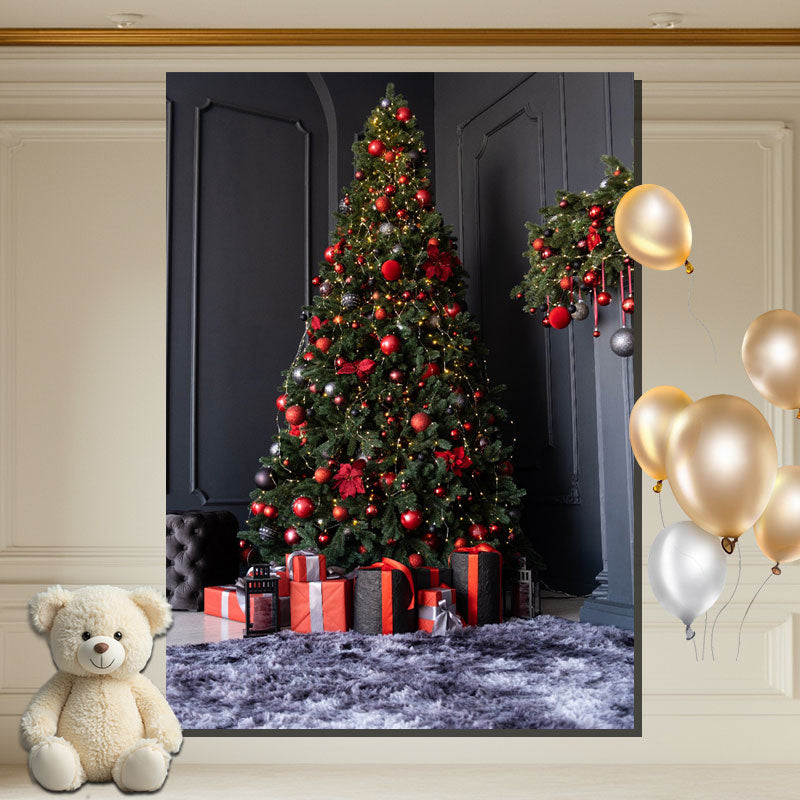 Layoris Black Wall Christmas Tree Holiday Photo Backdrop