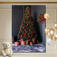 Layoris Black Wall Christmas Tree Holiday Photo Backdrop