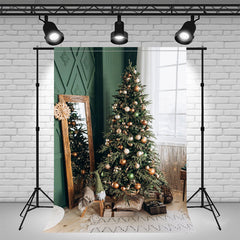 Layoris Window Mirror Christmas Tree Photo Backdrop