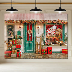 Layoris Christmas Gift Shop Holiday Photo Backdrop