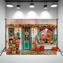 Layoris Christmas Gift Shop Holiday Photo Backdrop