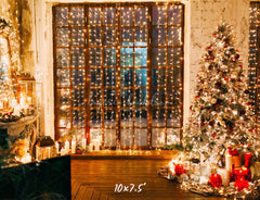 Light String Christmas Tree Holiday Backdrop - Layoris