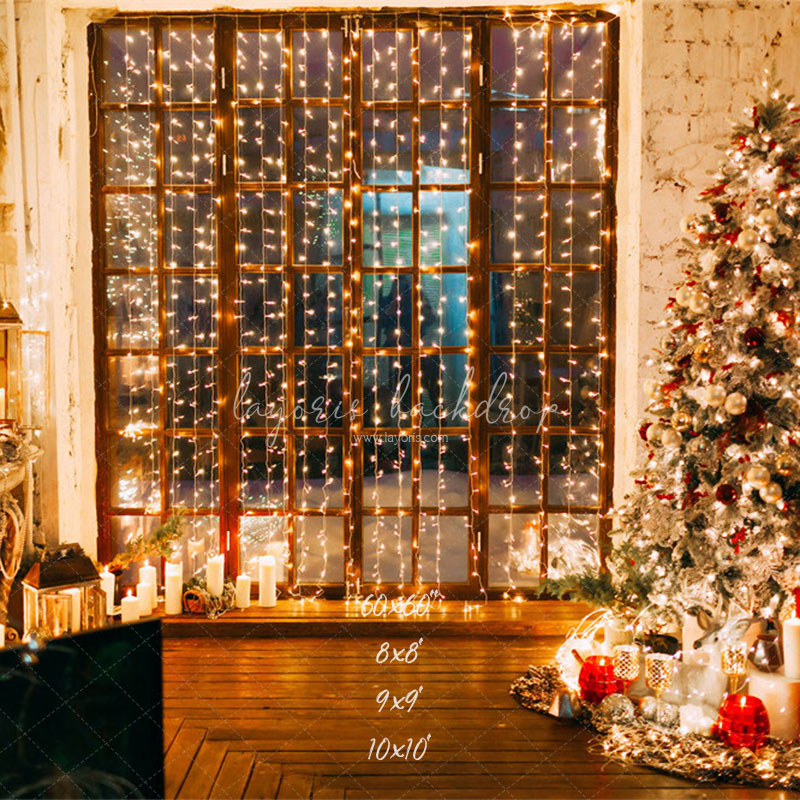 Light String Christmas Tree Holiday Backdrop - Layoris