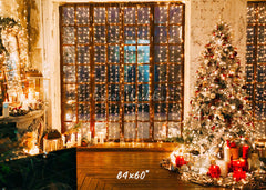 Light String Christmas Tree Holiday Backdrop - Layoris