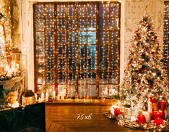 Light String Christmas Tree Holiday Backdrop - Layoris