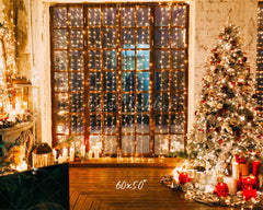Light String Christmas Tree Holiday Backdrop - Layoris