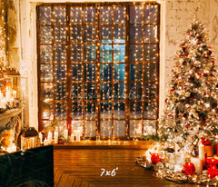 Light String Christmas Tree Holiday Backdrop - Layoris