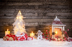 Brown Wood Board Diy Christmas Backdrop - Layoris