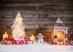 Brown Wood Board Diy Christmas Backdrop - Layoris