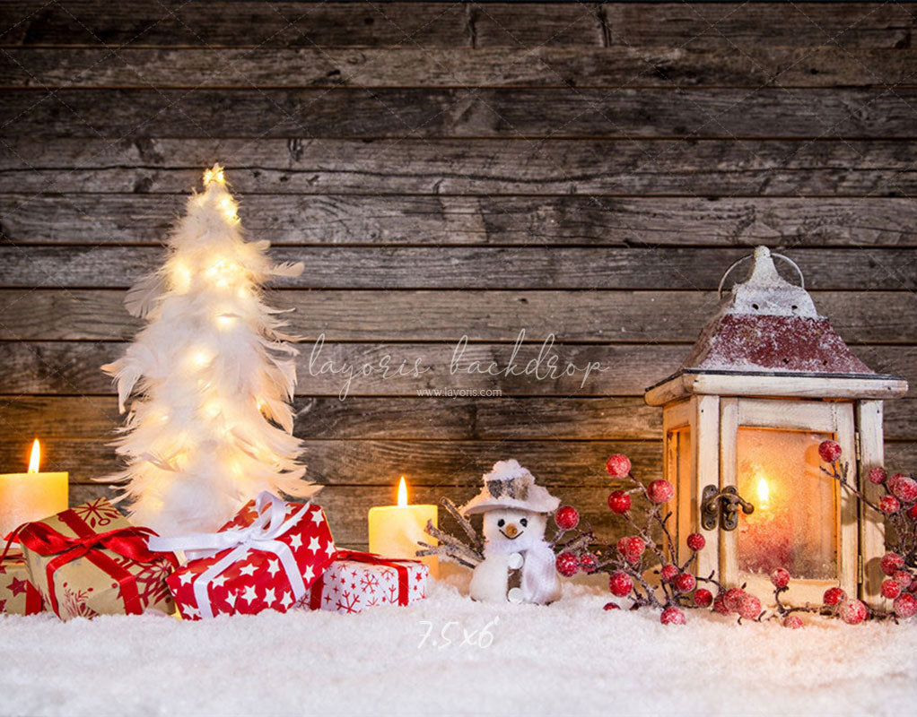 Brown Wood Board Diy Christmas Backdrop - Layoris