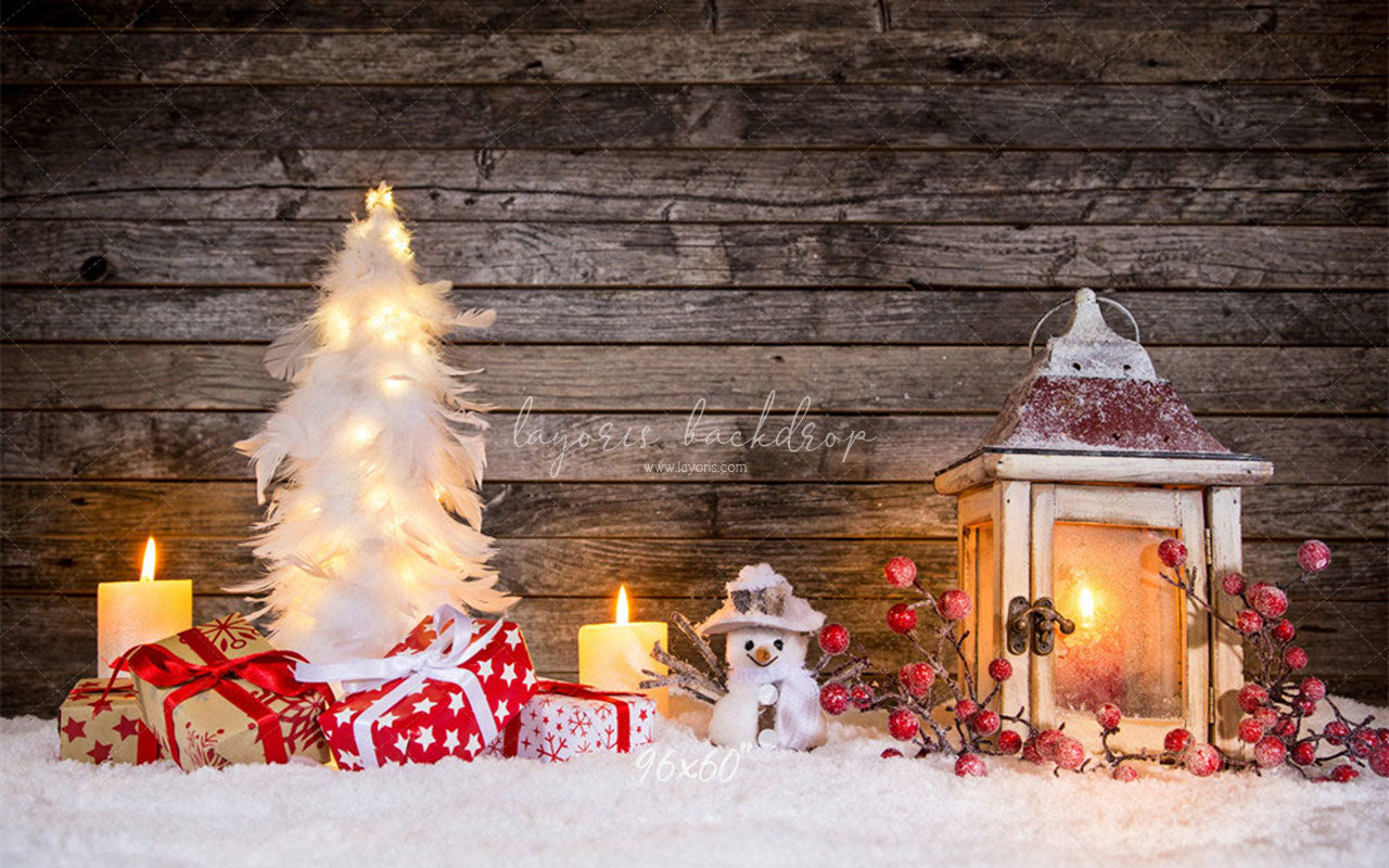 Brown Wood Board Diy Christmas Backdrop - Layoris