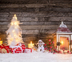 Brown Wood Board Diy Christmas Backdrop - Layoris