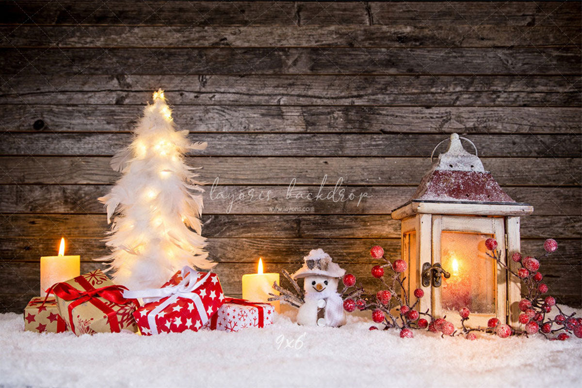 Brown Wood Board Diy Christmas Backdrop - Layoris